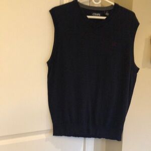 Chaps Dark Blue Sleeveless Knit Vest